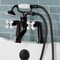 Kingston Brass Deck Mount Clawfoot Tub Faucet with Hand Shower, Oil Rubbed Bronze KS268PXORB - alternate 2